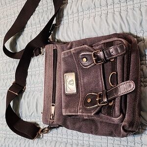 Purse black canvas